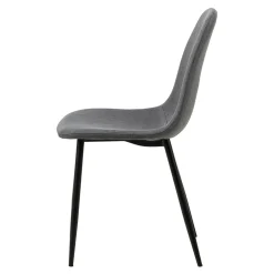 Krzesła| Krzesło tapicerowane ciemnoszare NINA