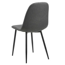 Krzesła| Krzesło tapicerowane ciemnoszare NINA