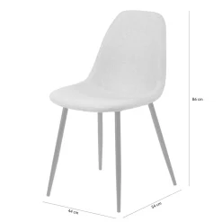 Krzesła| Krzesło tapicerowane ciemnoszare NINA