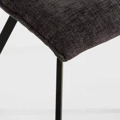 Krzesła| Krzesło tapicerowane ciemnoszare FYNIX