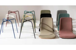 Fameg Krzesło tapicerowane ciemnoszare VINGE