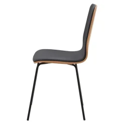 Fameg Krzesło tapicerowane ciemnoszare VINGE