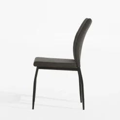 Krzesła| Krzesło tapicerowane czarne FANAI