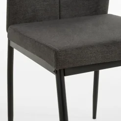 Krzesła| Krzesło tapicerowane czarne FANAI
