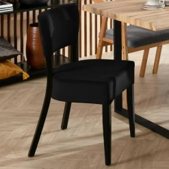 Fameg Krzesło tapicerowane czarne RYAN