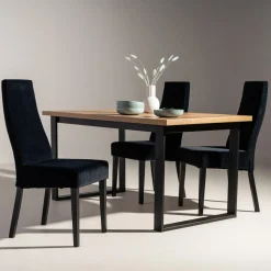 Krzesła|Fameg Krzesło tapicerowane czarne SORIN