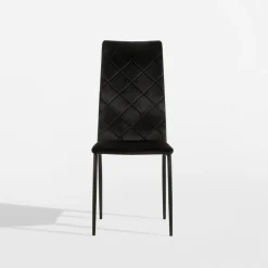 Krzesło tapicerowane czarne ASKOK