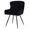 Krzesło tapicerowane czarne LAVEL