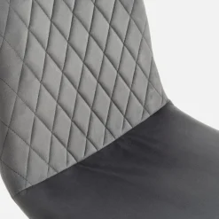 Krzesło tapicerowane pikowane ALLINA szare
