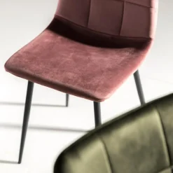 Krzesło tapicerowane różowe FOLVIO