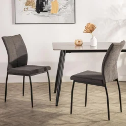 Krzesła| Krzesło tapicerowane szare FANAI