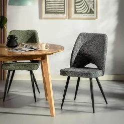 Krzesła|inny Krzesło tapicerowane szare FALIN