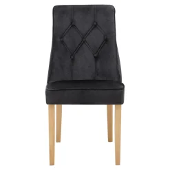 Krzesła| Krzesło tapicerowane z pikowaniem ciemnoszare SOFTI