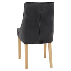 Krzesła| Krzesło tapicerowane z pikowaniem ciemnoszare SOFTI