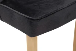 Krzesła| Krzesło tapicerowane z pikowaniem ciemnoszare SOFTI