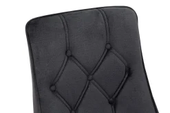 Krzesła| Krzesło tapicerowane z pikowaniem ciemnoszare SOFTI