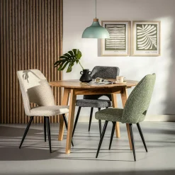 Krzesła|inny Krzesło tapicerowane zielone FALIN