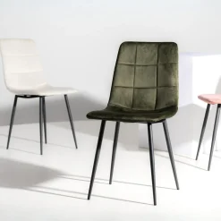 Krzesło tapicerowane zielone FOLVIO