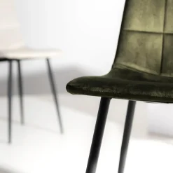 Krzesło tapicerowane zielone FOLVIO