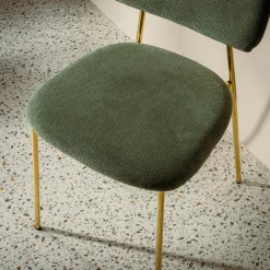Krzesła|inny Krzesło tapicerowane zielone ERMENIO
