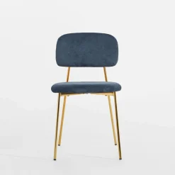 inny Krzesło tapicerowne granatowe ERMENIO