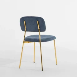 inny Krzesło tapicerowne granatowe ERMENIO