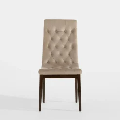 Krzesła|Modum Krzesło welurowe beżowe CAPITONE VOLARE