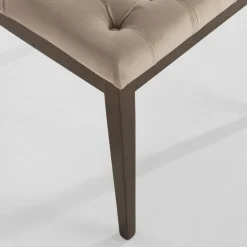 Krzesła|Modum Krzesło welurowe beżowe CAPITONE VOLARE