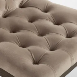 Krzesła|Modum Krzesło welurowe beżowe CAPITONE VOLARE