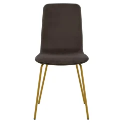 Krzesła|Fameg Krzesło welurowe brązowe VINGE