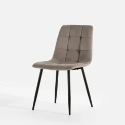 inny Krzesło welurowe ciemnobeżowe JYRANDO