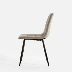 inny Krzesło welurowe ciemnobeżowe JYRANDO