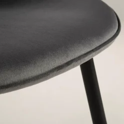 inny Krzesło welurowe ciemnoszare RITHA