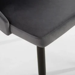 Krzesła|inny Krzesło welurowe ciemnoszare HOMESTED