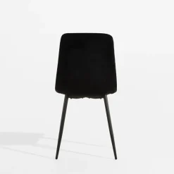 Krzesła| Krzesło welurowe czarne ABADA