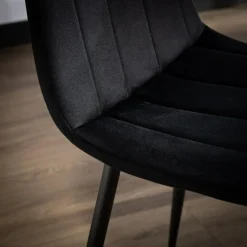 Krzesło welurowe czarne ADEK