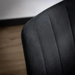 Krzesło welurowe czarne ADEK