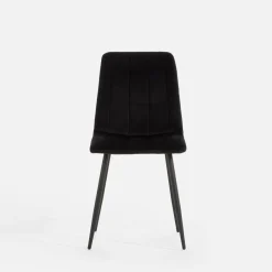 Krzesło welurowe czarne ADEK
