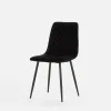 Krzesło welurowe czarne ANUTO