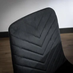 Krzesło welurowe czarne ANUTO