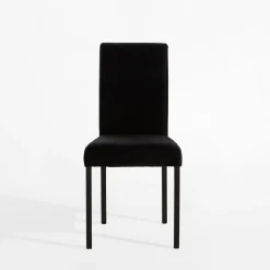 inny Krzesło welurowe czarne DEWIA