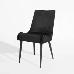 Krzesło welurowe czarne JAVON