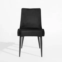 Krzesło welurowe czarne JAVON