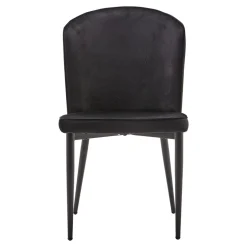 Krzesło welurowe czarne KAVALA