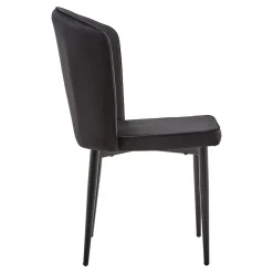 Krzesło welurowe czarne KAVALA