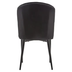 Krzesło welurowe czarne KAVALA