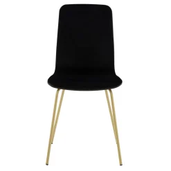 Krzesła|Fameg Krzesło welurowe czarne VINGE