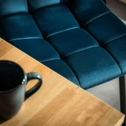 Krzesła|inny Krzesło welurowe granatowe JYRANDO