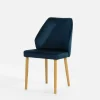 Fameg Krzesło welurowe granatowe KELLAN