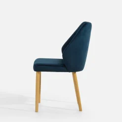 Fameg Krzesło welurowe granatowe KELLAN
